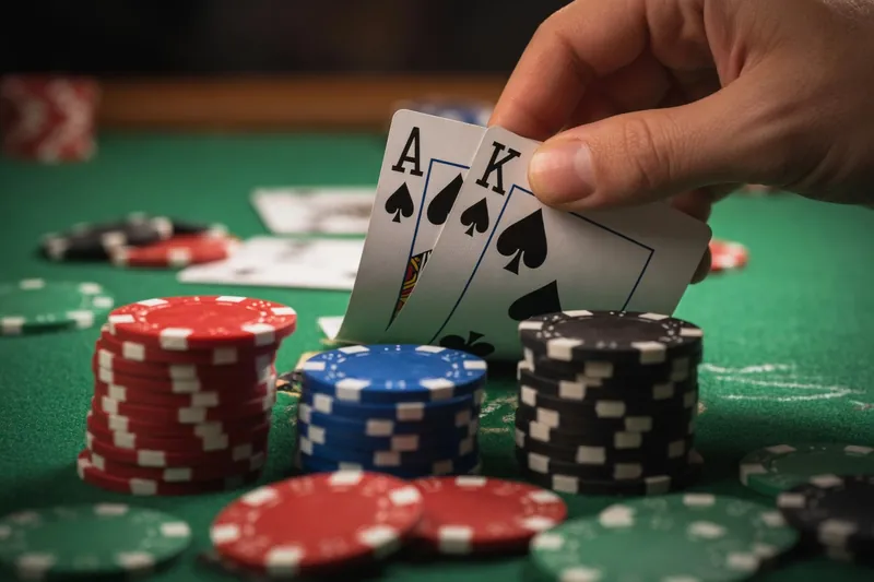 Pelaaja nostaa pataässän ja patakuninkaan pokeripöydältä pelimerkkipinojen takana